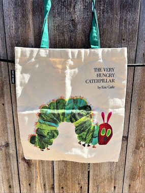 Out of Print The Very Hungry Caterpillar Tote Bag Cream & Green